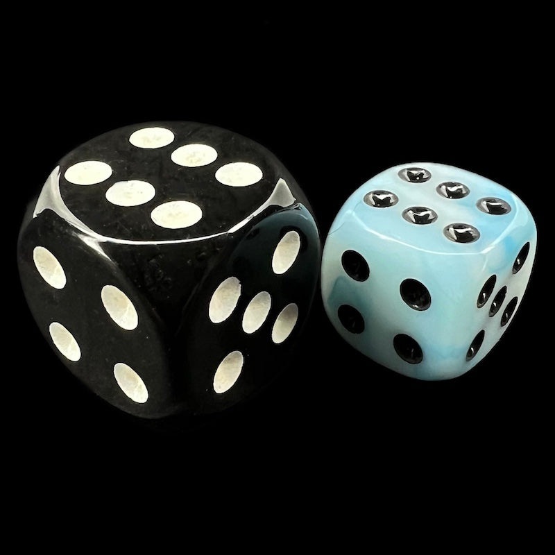 TDSO Silk Blue With Black 36 x D6 Dice Set