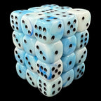 TDSO Silk Blue With Black 36 x D6 Dice Set