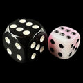TDSO Silk Pink With Black 12mm Spot D6 Dice