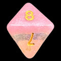 TDSO Snow Globe Glitter Cherry Blossom Pink D8 Dice