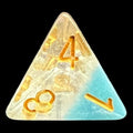 TDSO Snow Globe Glitter Snowflake D4 Dice