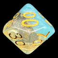 TDSO Snow Globe Glitter Snowflake Percentile Dice
