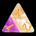 TDSO Snow Globe Glitter Violet Sunset D4 Dice