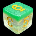 TDSO Snow Globe Glitter Spring Dew D6 Dice