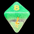 TDSO Snow Globe Glitter Spring Dew D8 Dice