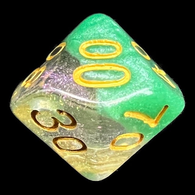 TDSO Snow Globe Glitter Spring Dew Percentile Dice
