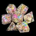 TDSO Sprinkles Multi Coloured & Gold 7 Dice Polyset