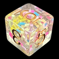 TDSO Sprinkles Multi Coloured & Gold D6 Dice