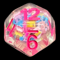 TDSO Sprinkles Multi Coloured & Pink D12 Dice