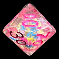 TDSO Sprinkles Multi Coloured & Pink Percentile Dice