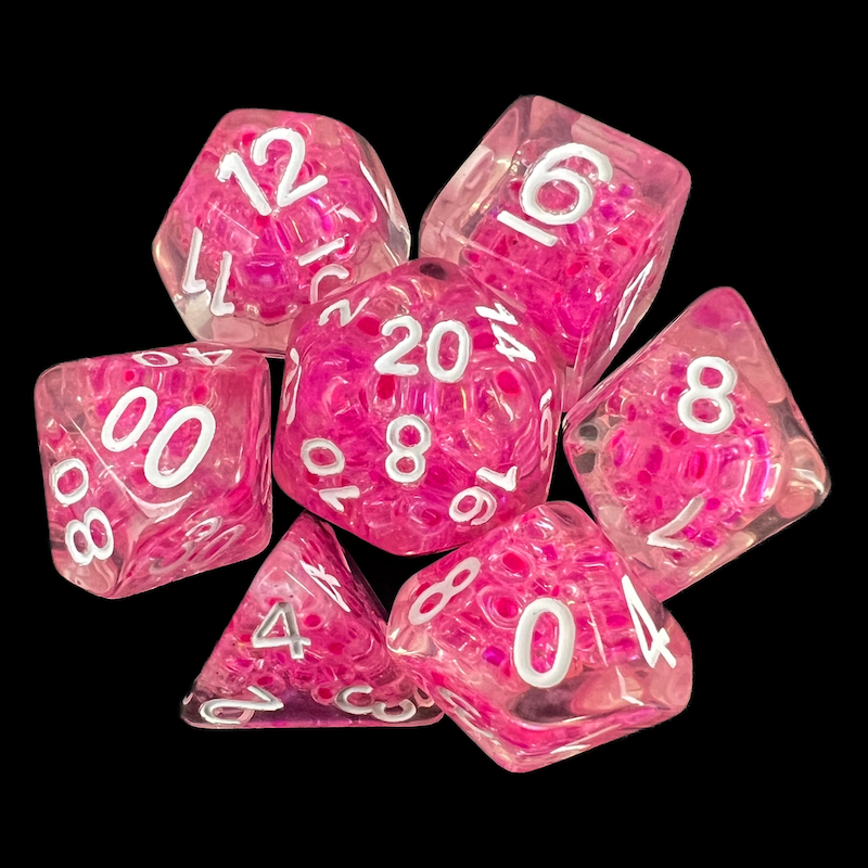 TDSO Sprinkles Pink Pearls 7 Dice Polyset