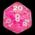 TDSO Sprinkles Pink Pearls D20 Dice