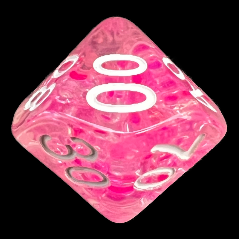 TDSO Sprinkles Pink Pearls Percentile Dice