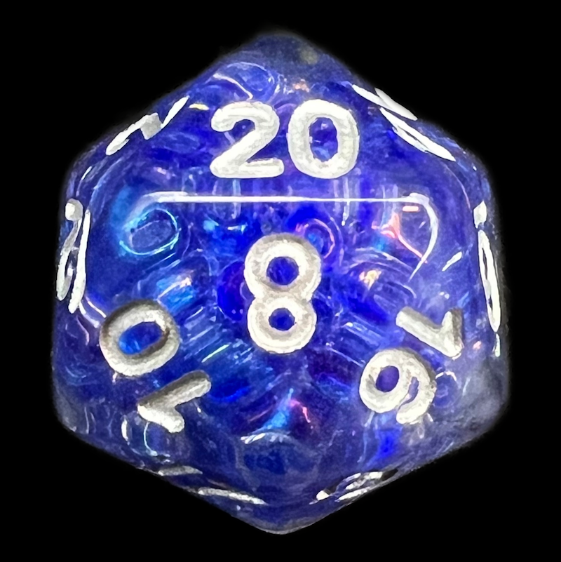 TDSO Sprinkles Purple Pearls D20 Dice