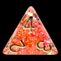 TDSO Sprinkles Red Pearls D4 Dice
