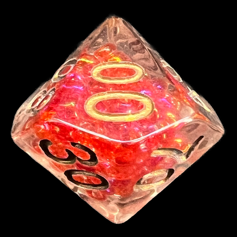 TDSO Sprinkles Red Pearls Percentile Dice