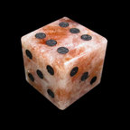 TDSO Gemstone Sunstone & Black 6 x D6 Spot Dice Set