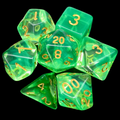 TDSO Supernova Green 7 Dice Polyset LTD EDITION