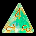 HALF PRICE CLEARANCE TDSO Teal Dragon Scale & Gold Dice