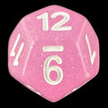 TDSO Translucent Glitter Baby Pink D12 Dice