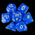 TDSO Translucent Glitter Blue 7 Dice Polyset