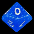 TDSO Translucent Glitter Blue D10 Dice