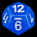 TDSO Translucent Glitter Blue D12 Dice