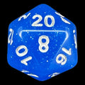 TDSO Translucent Glitter Blue D20 Dice