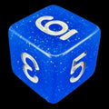 TDSO Translucent Glitter Blue D6 Dice