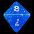 TDSO Translucent Glitter Blue D8 Dice