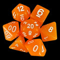 TDSO Translucent Glitter Orange 7 Dice Polyset