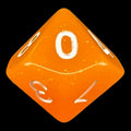 TDSO Translucent Glitter Orange D10 Dice