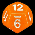 TDSO Translucent Glitter Orange D12 Dice