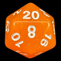 TDSO Translucent Glitter Orange D20 Dice