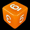 TDSO Translucent Glitter Orange D6 Dice