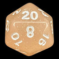 TDSO Translucent Glitter Peach D20 Dice