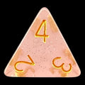 TDSO Translucent Glitter Pink D4 Dice