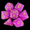 TDSO Translucent Glitter Purple 7 Dice Polyset