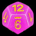 TDSO Translucent Glitter Purple D12 Dice