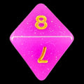 TDSO Translucent Glitter Purple D8 Dice