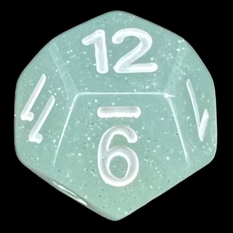 TDSO Translucent Glitter Sea D12 Dice