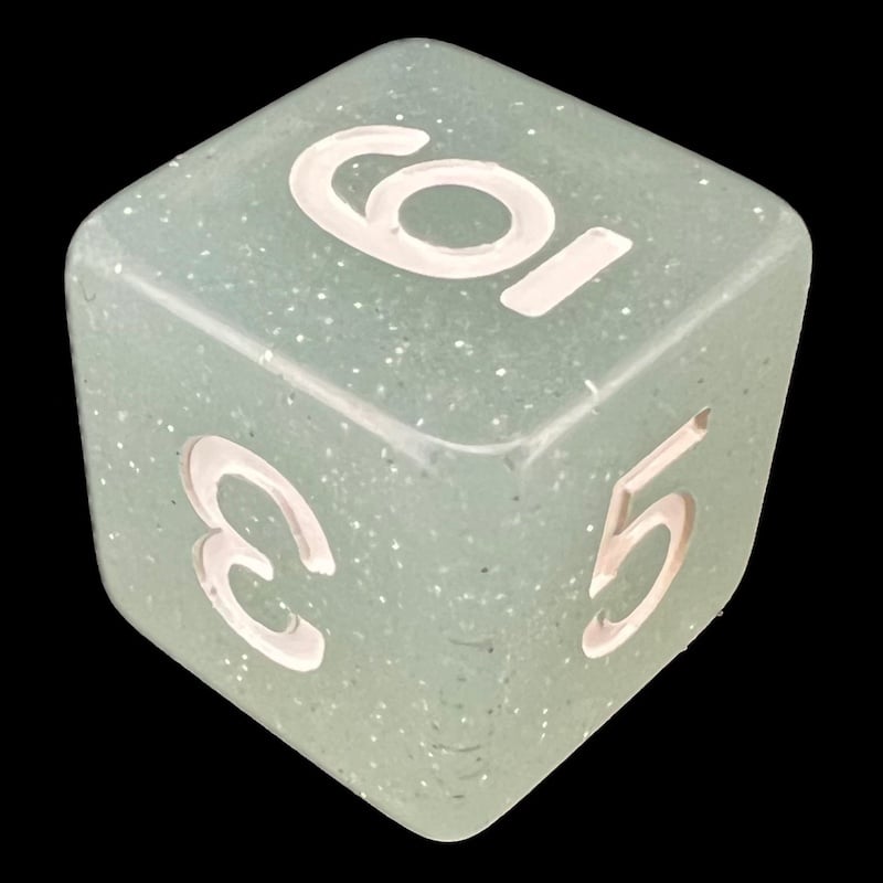 TDSO Translucent Glitter Sea D6 Dice