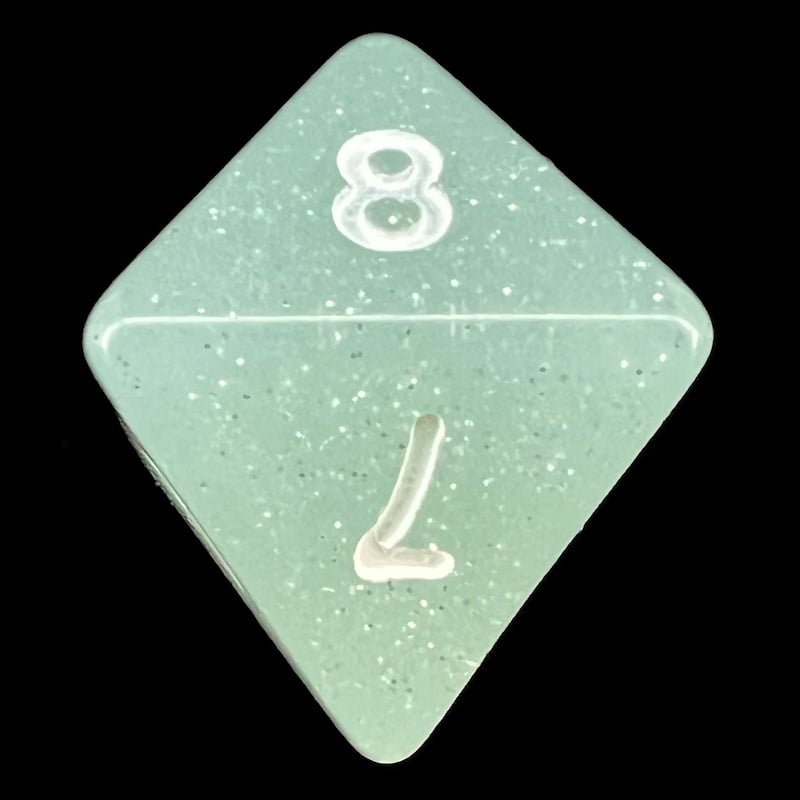 TDSO Translucent Glitter Sea D8 Dice