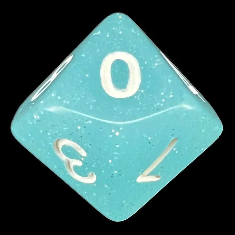 TDSO Translucent Glitter Sky D10 Dice
