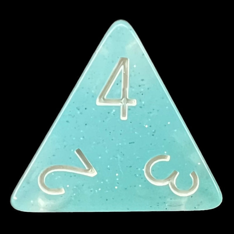 TDSO Translucent Glitter Sky D4 Dice
