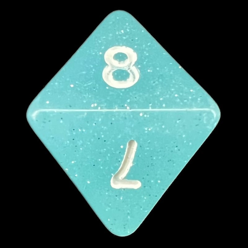 TDSO Translucent Glitter Sky D8 Dice