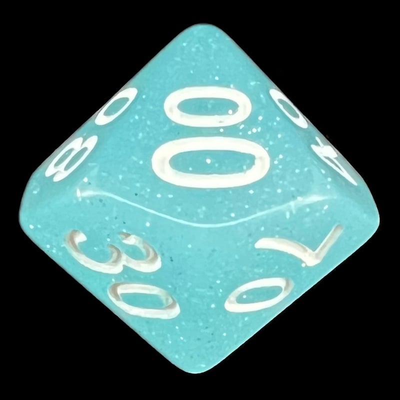 TDSO Translucent Glitter Sky Percentile Dice