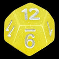 TDSO Translucent Glitter Yellow D12 Dice