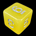 TDSO Translucent Glitter Yellow D6 Dice