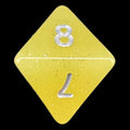 TDSO Translucent Glitter Yellow D8 Dice